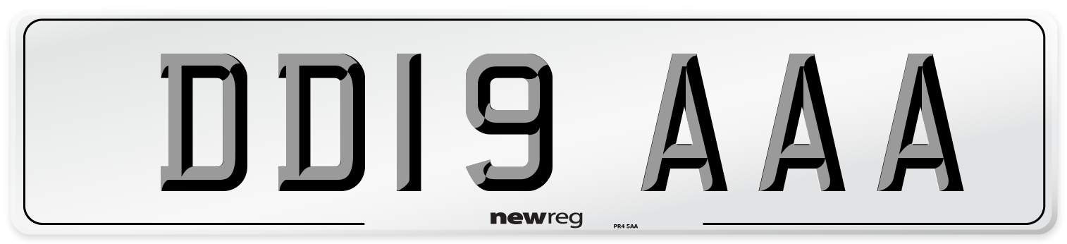 DD19 AAA Number Plate from New Reg